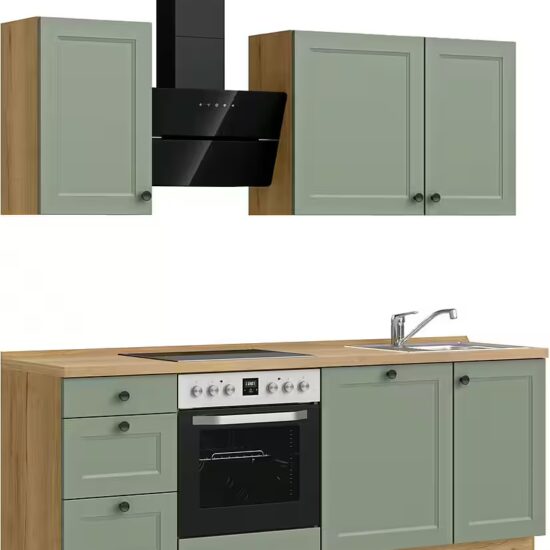 nobilia® Küchenzeile "Cascada II", NEU: individuell anpassbar mit gratis Profi-Beratung, vormontiert, Breite 210 cm, Ausrichtung wählbar, wahlw. mit E-Geräten – Image 4