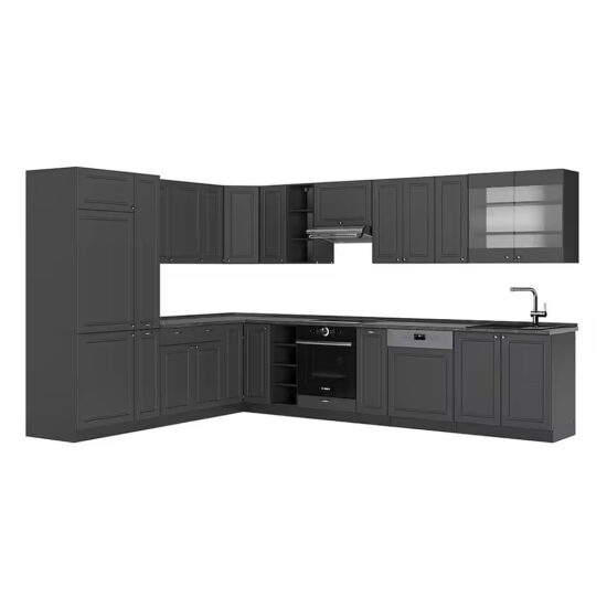 Vicco Winkelküche Fame-Line, Weiß Hochglanz/Anthrazit, 347 x 257 cm, AP Anthrazit – Image 5