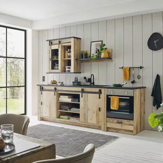 Home affaire Küchenzeile Sherwood, Breite 264 cm, mit Herdumbauschrank, ohne E-Geräte – Image 9