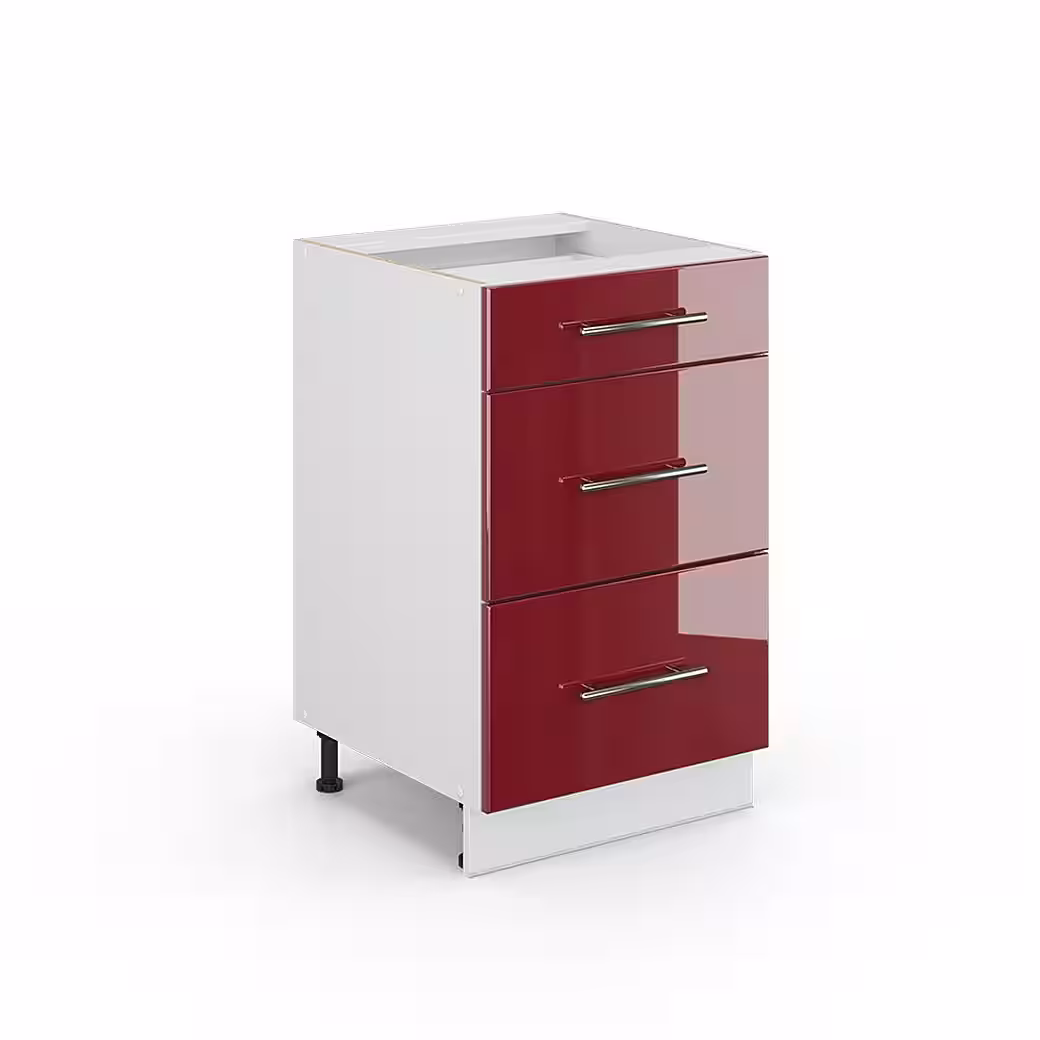 Vicco Unterschrank Fame-Line, Weiß Hochglanz/Weiß, 50 cm ohne Arbeitsplatte (1-St) – Image 3