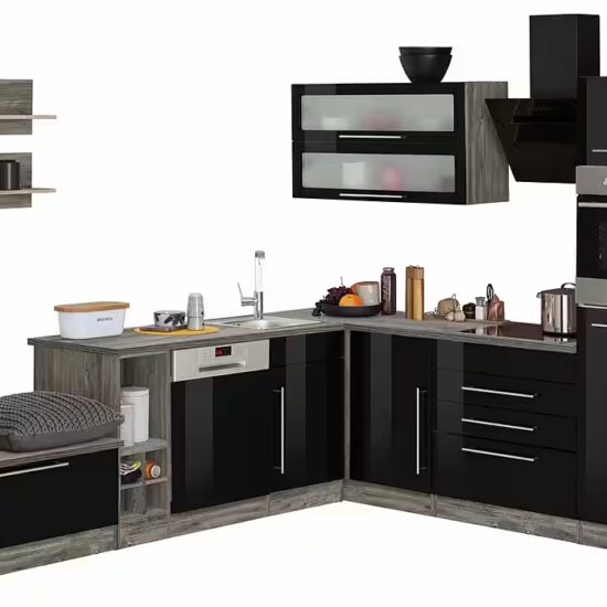 KOCHSTATION Winkelküche KS-Samos, Stellbreite 300x250 cm, wahlweise mit E-Geräten und Induktionskochfeld – Image 12