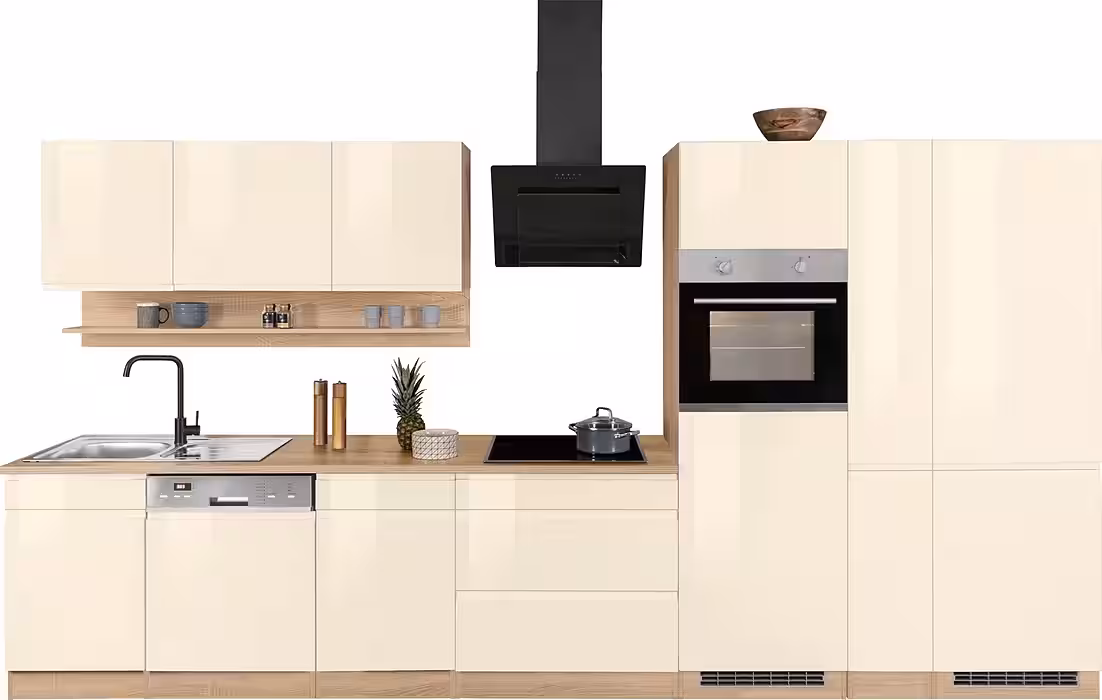 KOCHSTATION Küchenzeile KS-Virginia,neu in verbesserter Ausführung, Breite 390 cm, Soft-Close, mit Glaskeramik-oder Induktionskochfeld – Image 4