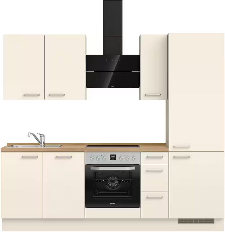 nobilia® Küchenzeile "Touch II", NEU: individuell anpassbar mit gratis Profi-Beratung, vormontiert, Breite 240 cm, Ausrichtung wählbar, wahlw. mit E-Geräten