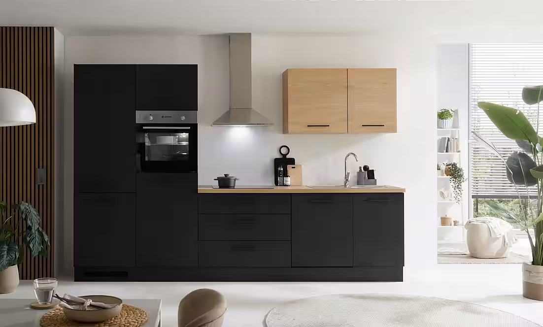 KOCHSTATION Küchenzeile KS-Malfi, Breite 320cm, wahlweise mit E-Geräten, Arbeitsplatte 38mm Stärke – Image 9