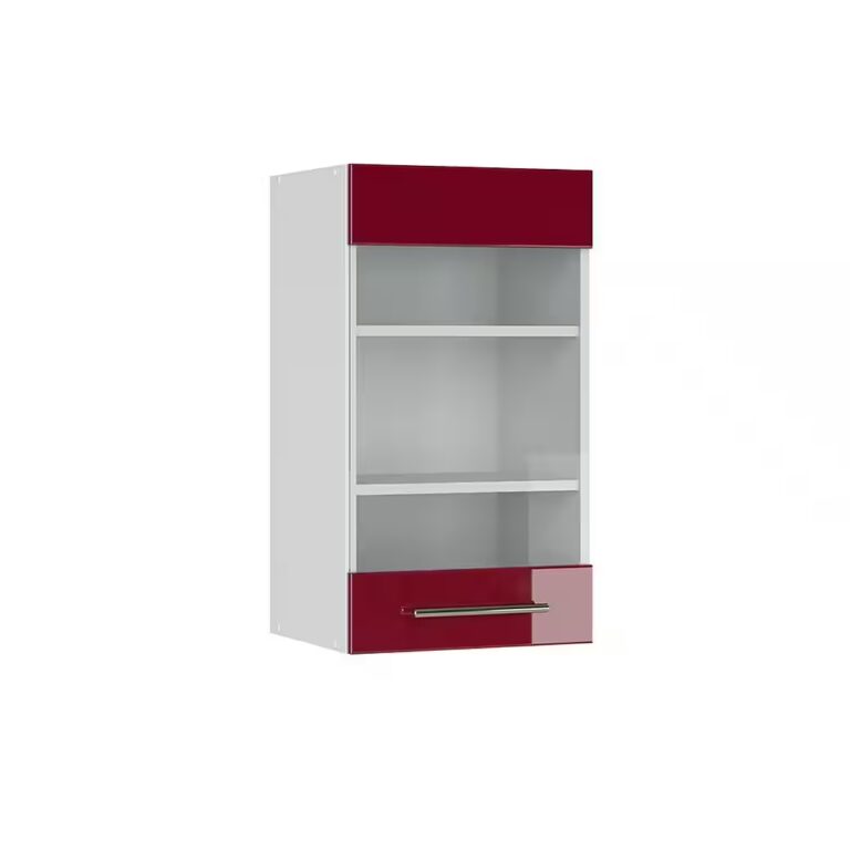Vicco Glashängeschrank Fame-Line, Weiß Hochglanz/Weiß, 40 cm (1-St)