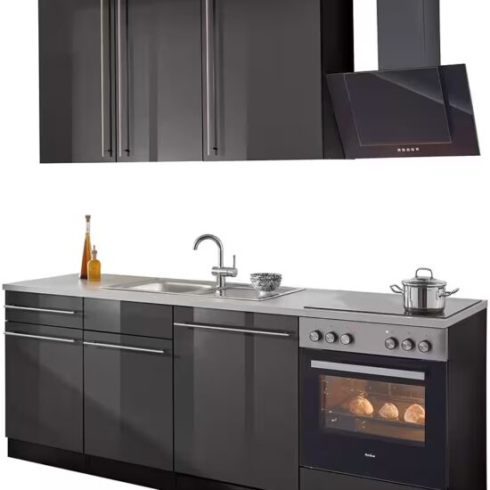 wiho Küchen Küchenzeile Chicago, mit E-Geräten, Breite 220 cm – Image 10