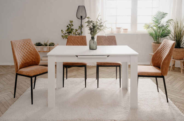 Finori Kulissentisch ausziehbar bis 165cm, in Weiß - 125/165x75x80cm (BxHxT)
