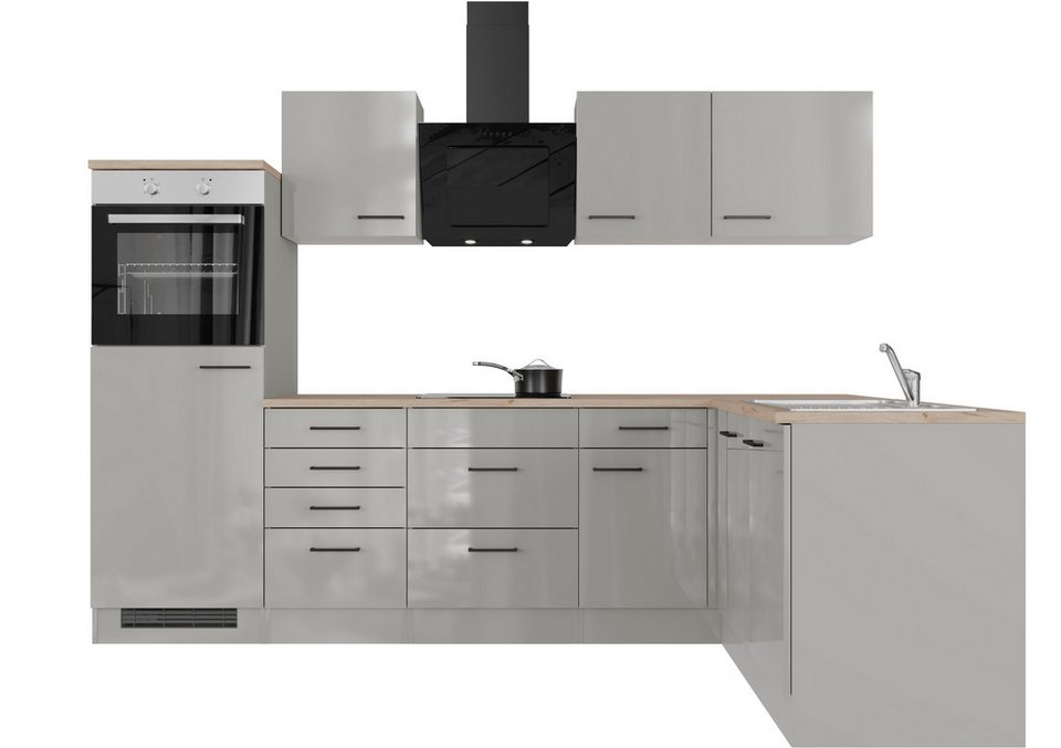 Flex-Well Küche Lund, wahlweise mit E-Geräten, Stellbreite 280x170 cm – Image 1