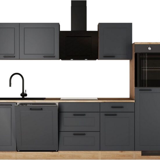 Flex-Well Küche Verona, wahlweise mit E-Geräten und Spüle in edelstahl oder schwarz – Image 1