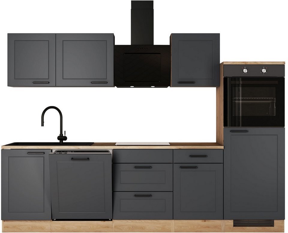 Flex-Well Küche Verona, wahlweise mit E-Geräten und Spüle in edelstahl oder schwarz – Image 1