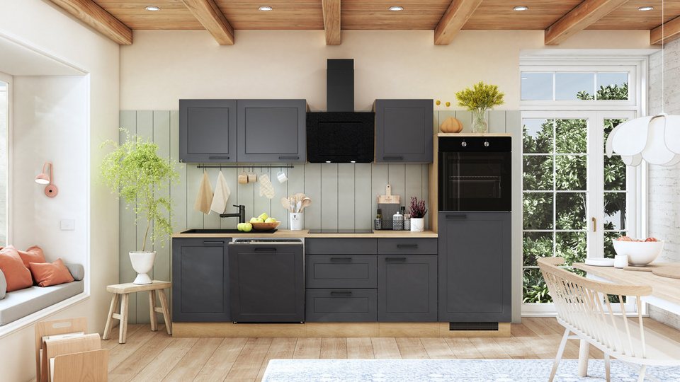 Flex-Well Küche Verona, wahlweise mit E-Geräten und Spüle in edelstahl oder schwarz – Image 2