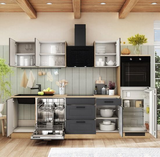 Flex-Well Küche Verona, wahlweise mit E-Geräten und Spüle in edelstahl oder schwarz – Image 7