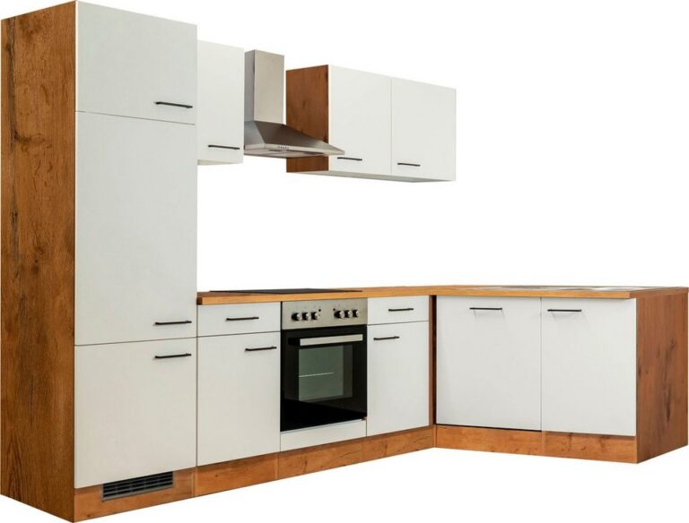 Flex-Well Küchenzeile Vintea, mit E-Geräten, Gesamtbreite 280 x 170 cm