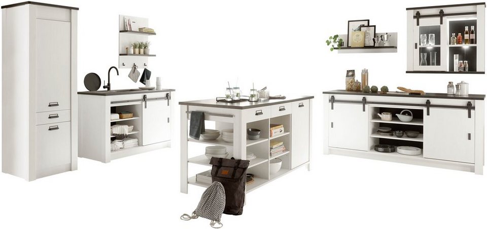 Home affaire Küche Sherwood, Breite 400 cm, ohne E-Geräte – Image 1