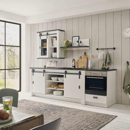 Home affaire Küchenzeile Sherwood, Breite 264 cm, mit Herdumbauschrank, ohne E-Geräte – Image 1