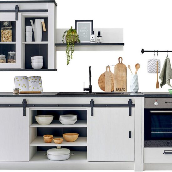Home affaire Küchenzeile Sherwood, Breite 264 cm, mit Herdumbauschrank, ohne E-Geräte – Image 2