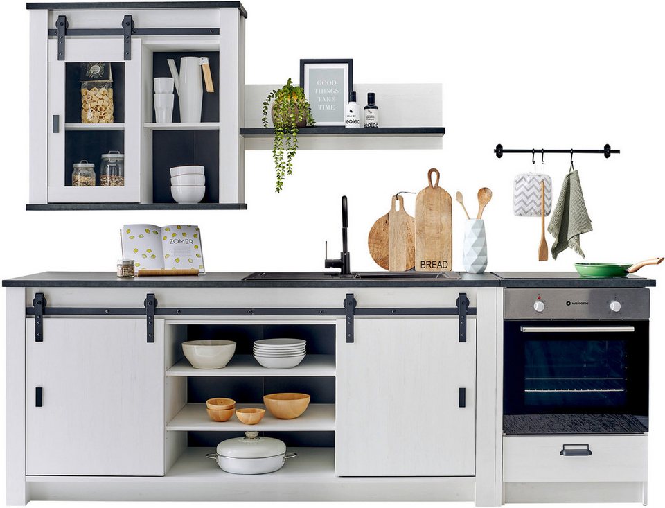 Home affaire Küchenzeile Sherwood, Breite 264 cm, mit Herdumbauschrank, ohne E-Geräte – Image 2