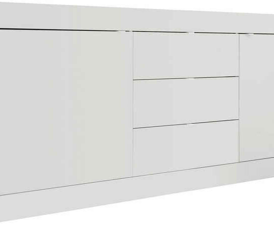 Home affaire Sideboard Basic Breite 210 cm, Kommode 2 Türen, 3 Schubkästen, Anrichte, Metallgriff, moderne Rahmenoptik, viel Stauraum, Farbauswahl – Image 1