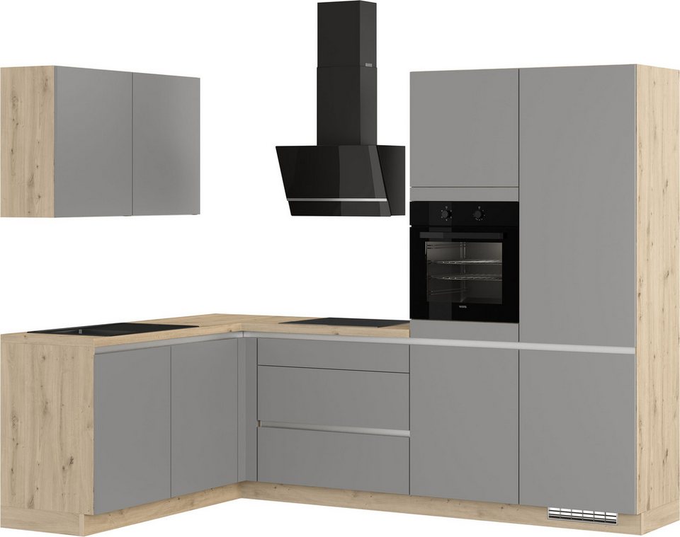 IMPULS KÜCHEN Winkelküche "Dublin", Anti Fingerprint Oberfläche, Schubkästen mit Soft-Close, vormontiert, wahlweise mit E-Geräten, mit Vollauszug, Breite 460 cm – Image 3