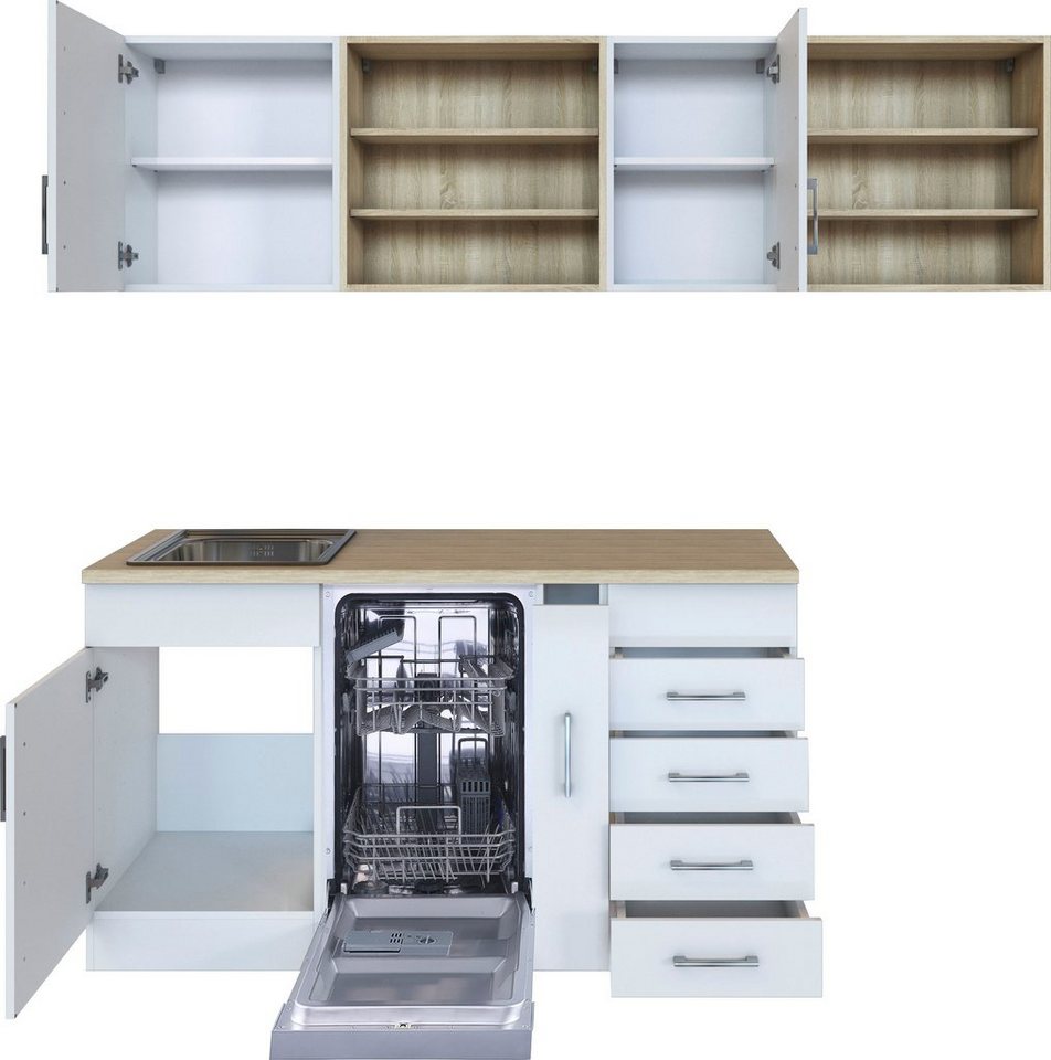 KOCHSTATION Küche KS-Mali, Stellbreite 210/110 cm, mit E-Geräten – Image 3