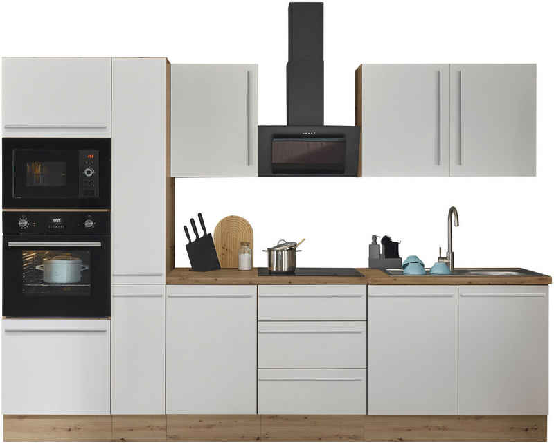 KOCHSTATION Küchenzeile Florida, Breite 300 cm, wahlweise mit E-Geräten,Softclose für Türen/Schubkästen – Image 1