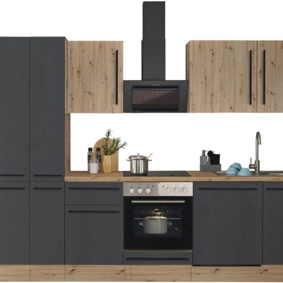 KOCHSTATION Küchenzeile Florida, Breite 310 cm, wahlweise mit E-Geräten,Softclose für Türen/Schubkästen – Image 1