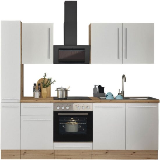 KOCHSTATION Küchenzeile Florida, Breite 240 cm, wahlweise mit E-Geräten,Softclose für Türen/Schubkästen – Image 1