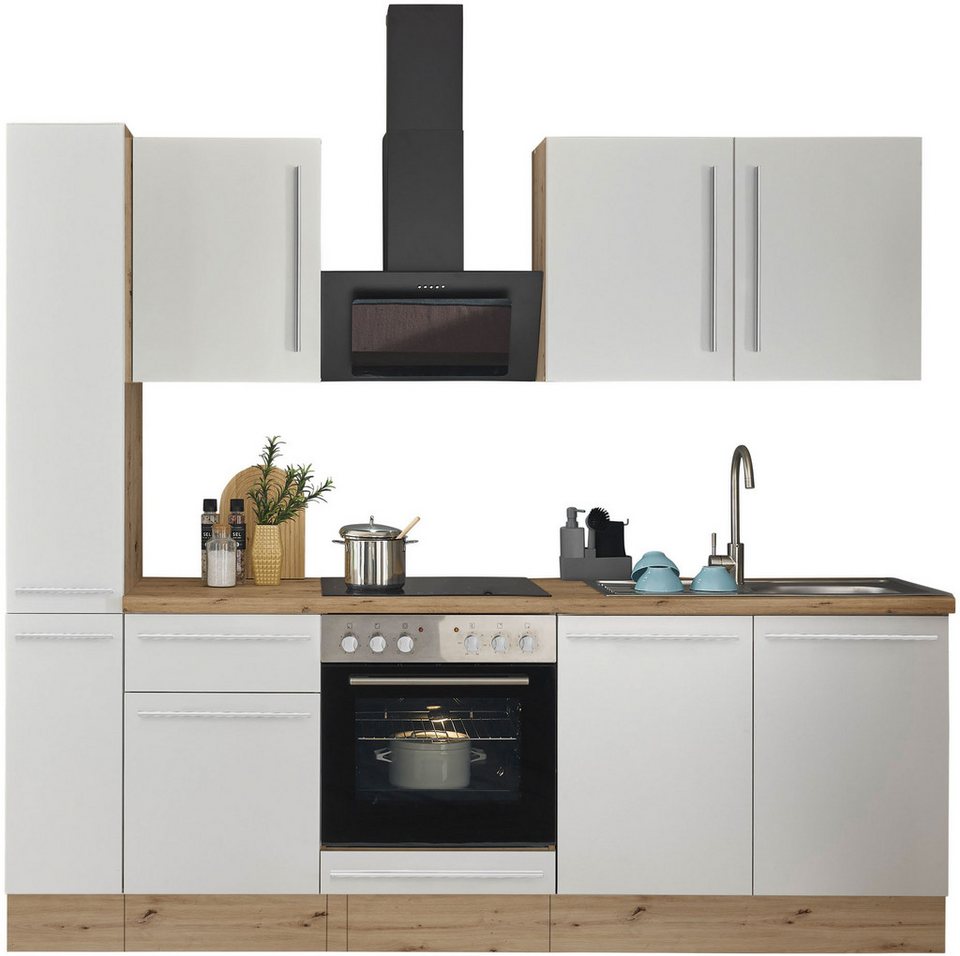 KOCHSTATION Küchenzeile Florida, Breite 240 cm, wahlweise mit E-Geräten,Softclose für Türen/Schubkästen – Image 1