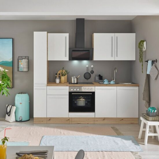 KOCHSTATION Küchenzeile Florida, Breite 240 cm, wahlweise mit E-Geräten,Softclose für Türen/Schubkästen – Image 2