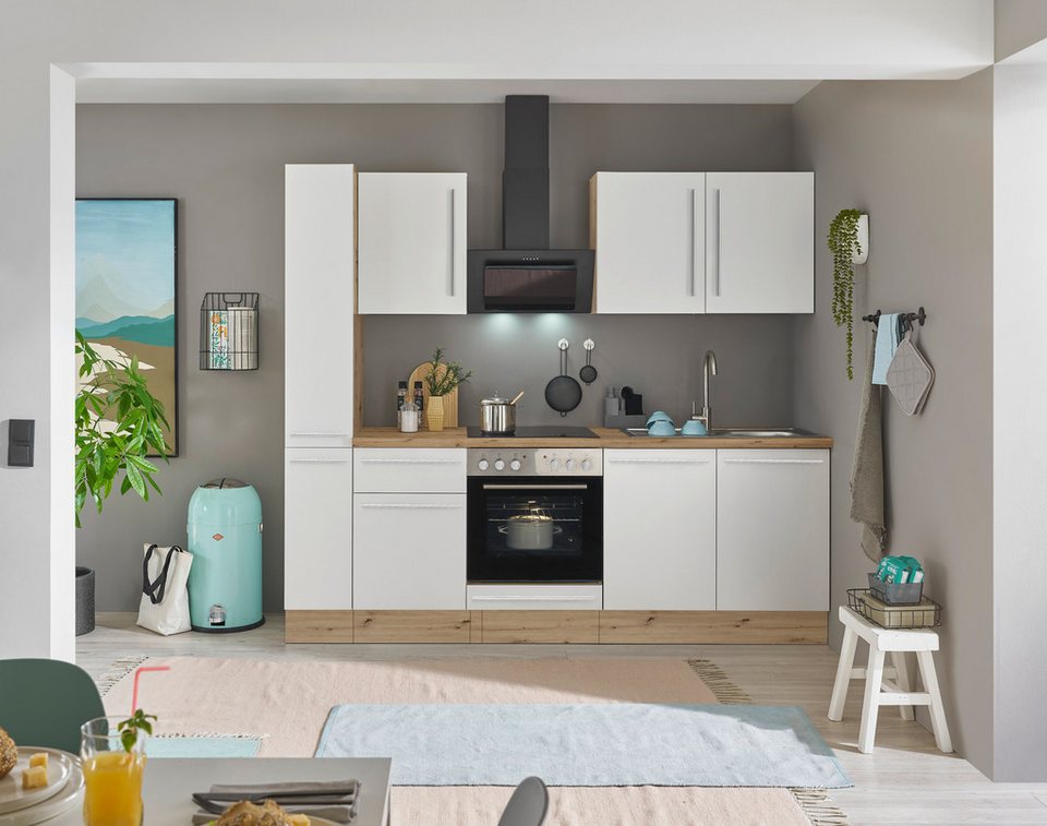 KOCHSTATION Küchenzeile Florida, Breite 240 cm, wahlweise mit E-Geräten,Softclose für Türen/Schubkästen – Image 2