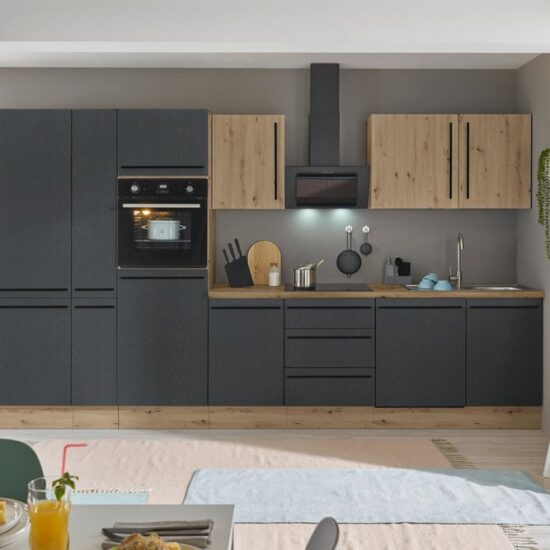 KOCHSTATION Küchenzeile Florida, Breite 370 cm, wahlweise mit E-Geräten,Softclose für Türen/Schubkästen – Image 2