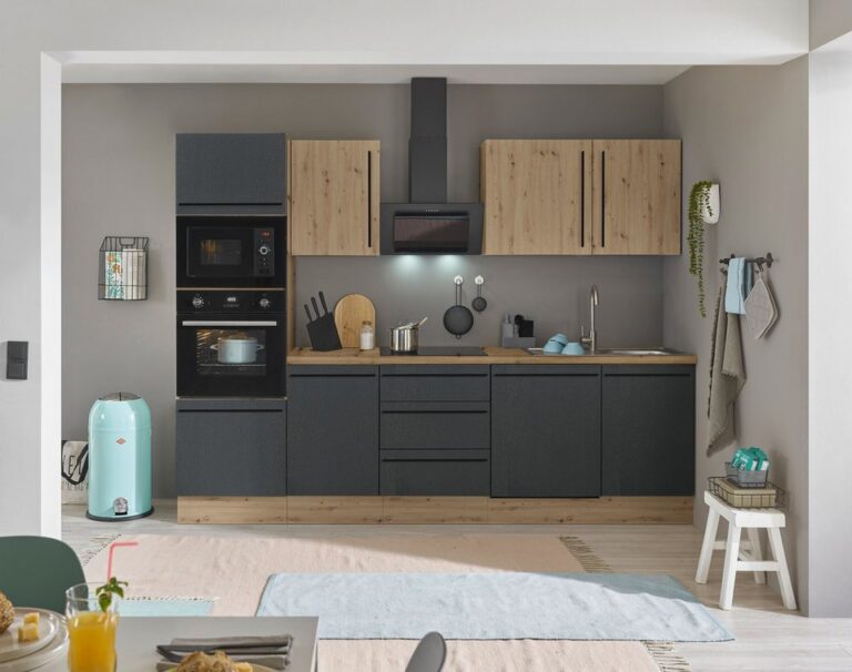 KOCHSTATION Küchenzeile Florida, Breite 280 cm, wahlweise mit E-Geräten,Softclose für Türen/Schubkästen
