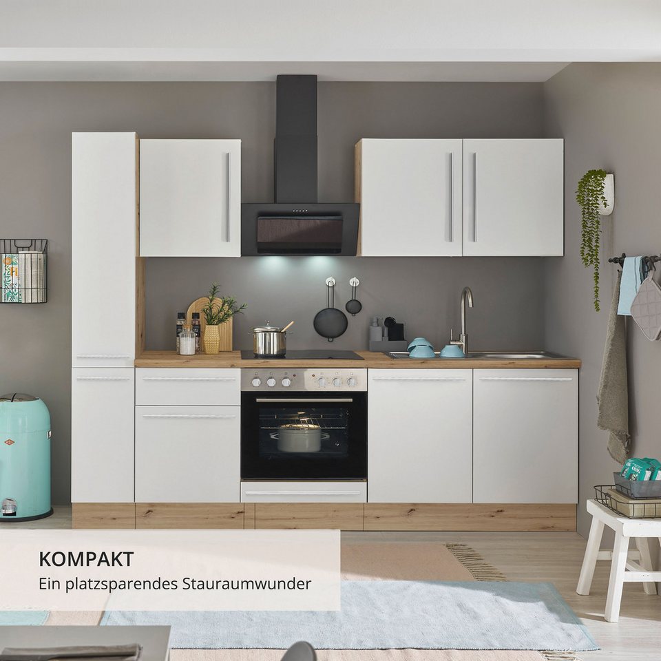 KOCHSTATION Küchenzeile Florida, Breite 240 cm, wahlweise mit E-Geräten,Softclose für Türen/Schubkästen – Image 4