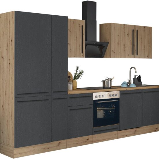 KOCHSTATION Küchenzeile Florida, Breite 310 cm, wahlweise mit E-Geräten,Softclose für Türen/Schubkästen – Image 6
