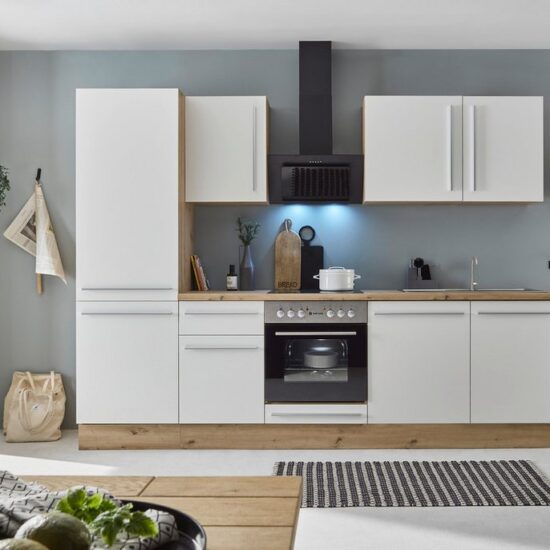 KOCHSTATION Küchenzeile KS-Florida mit 38mm starker Arbeitsplatte, Breite 280 cm, wahlweise mit E-Geräten, Soft-Close-Funktion – Image 2