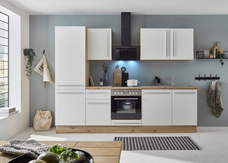 KOCHSTATION Küchenzeile KS-Florida mit 38mm starker Arbeitsplatte, Breite 280 cm, wahlweise mit E-Geräten, Soft-Close-Funktion – Image 2