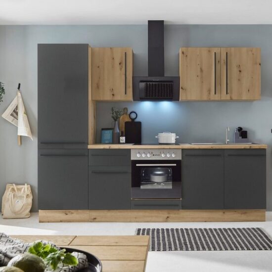 KOCHSTATION Küchenzeile KS-Florida mit 38mm starker Arbeitsplatte, Breite 270 cm, wahlweise mit E-Geräten, Soft-Close-Funktion – Image 2