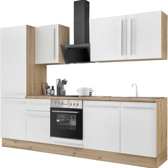 KOCHSTATION Küchenzeile KS-Florida mit 38mm starker Arbeitsplatte, Breite 280 cm, wahlweise mit E-Geräten, Soft-Close-Funktion – Image 5