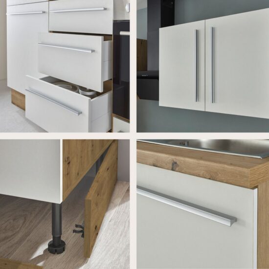 KOCHSTATION Küchenzeile KS-Florida mit 38mm starker Arbeitsplatte, Breite 210 cm, wahlweise mit E-Geräten, Soft-Close-Funktion – Image 6