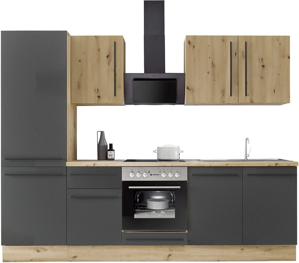 KOCHSTATION Küchenzeile KS-Florida mit 38mm starker Arbeitsplatte, Breite 270 cm, wahlweise mit E-Geräten, Soft-Close-Funktion – Image 6
