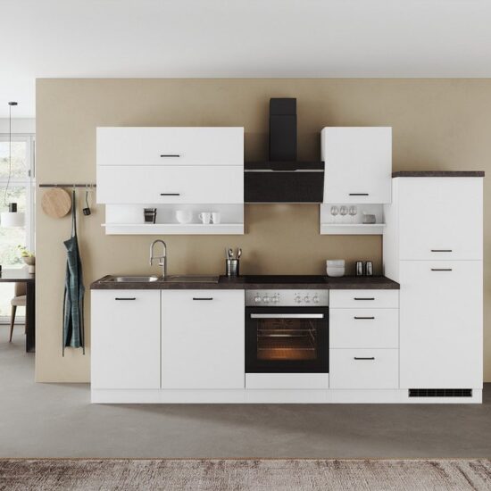 KOCHSTATION Küchenzeile KS-Frieda Breite 280 cm, wahlweise mit E-Geräten, mit 38mm starker Arbeitsplatte – Image 2