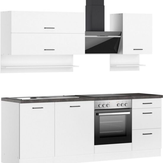 KOCHSTATION Küchenzeile KS-Frieda Breite 220 cm, wahlweise mit E-Geräten, mit 38mm starker Arbeitsplatte – Image 7