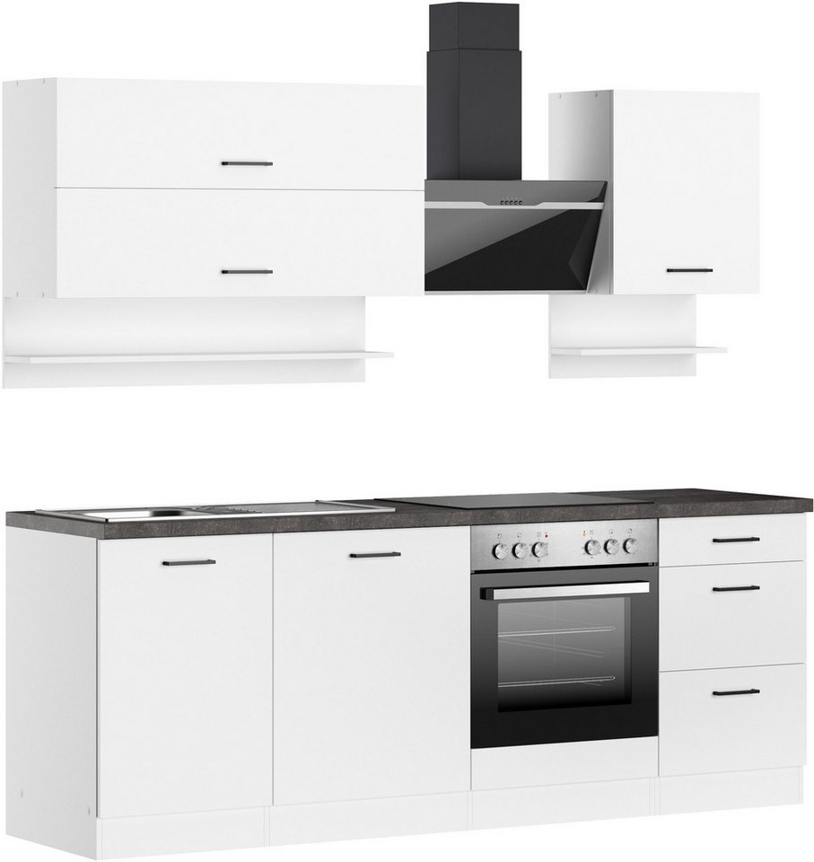 KOCHSTATION Küchenzeile KS-Frieda Breite 220 cm, wahlweise mit E-Geräten, mit 38mm starker Arbeitsplatte – Image 7