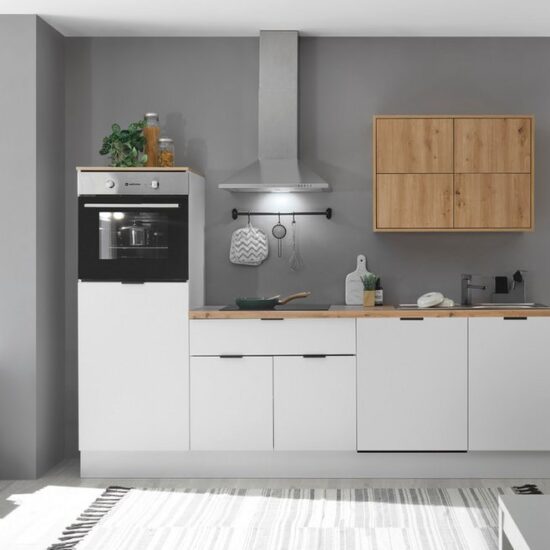 KOCHSTATION Küchenzeile KS-Georgia, mit 38mm starker Arbeitsplatte, Breite 260 cm, wahlweise mit E-Geräten und Kühlschrank – Image 2