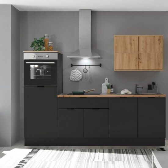KOCHSTATION Küchenzeile KS-Georgia, mit 38mm starker Arbeitsplatte, Breite 250 cm, wahlweise mit E-Geräten und Kühlschrank – Image 2