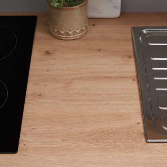 KOCHSTATION Küchenzeile KS-Georgia, mit 38mm starker Arbeitsplatte, Breite 260 cm, wahlweise mit E-Geräten und Kühlschrank – Image 6