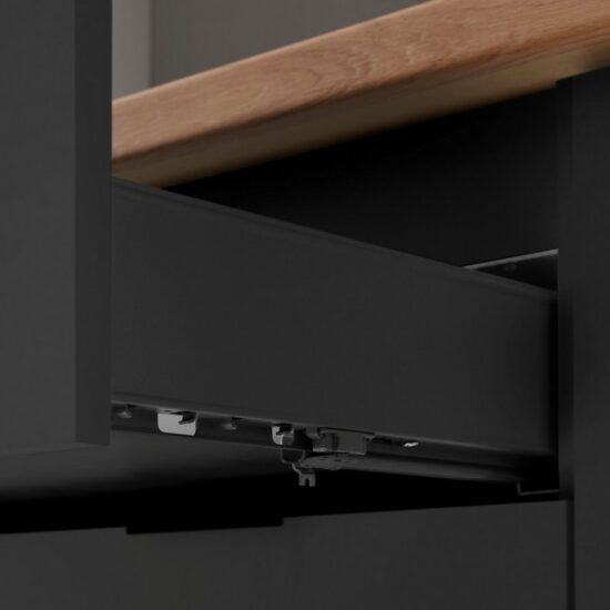 KOCHSTATION Küchenzeile KS-Georgia, mit 38mm starker Arbeitsplatte, Breite 250 cm, wahlweise mit E-Geräten und Kühlschrank – Image 6