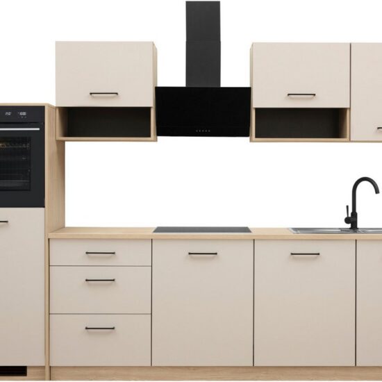 KOCHSTATION Küchenzeile KS-Kolari, Küchenblock Made in Germany, Breite 290 cm, wahlweise mit Hanseatic-E-Geräten – Image 1