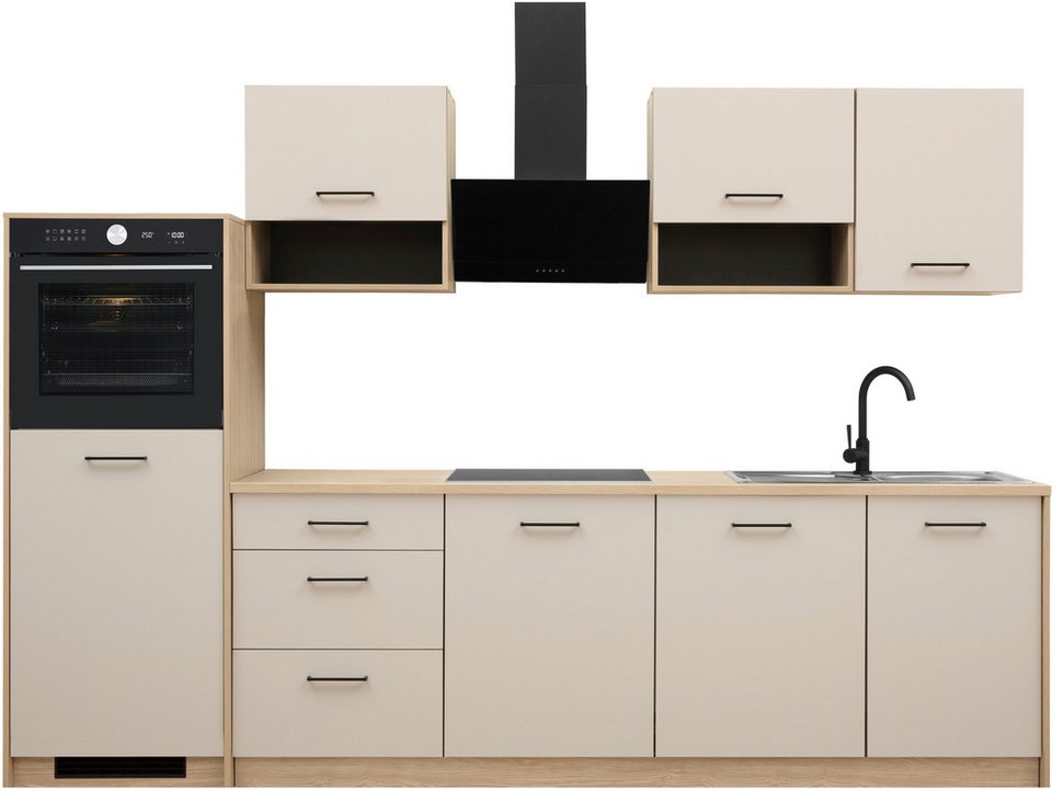 KOCHSTATION Küchenzeile KS-Kolari, Küchenblock Made in Germany, Breite 290 cm, wahlweise mit Hanseatic-E-Geräten – Image 1