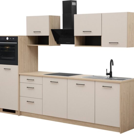 KOCHSTATION Küchenzeile KS-Kolari, Küchenblock Made in Germany, Breite 290 cm, wahlweise mit Hanseatic-E-Geräten – Image 3